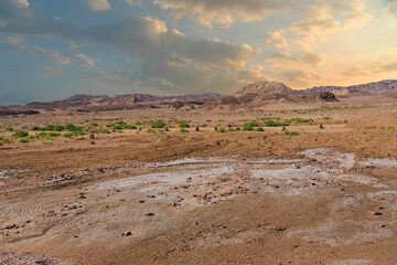 Rock mountain desert in Ras Mohammed National Park, Sinai, Egypt