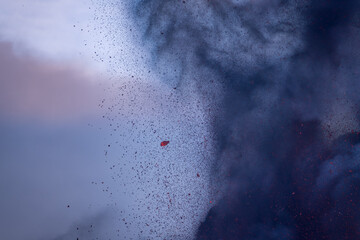 eruption of the volcano on the island of La Palma