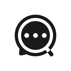 Magnify bubble chat message. Illustration vector