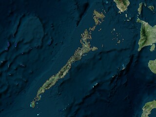 Palawan, Philippines. High-res satellite. No legend
