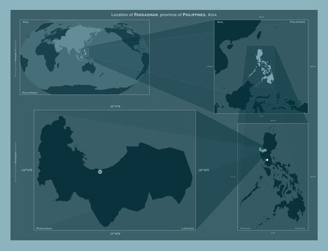 Pangasinan, Philippines. Described location diagram