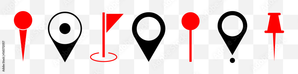 Poster the map pin icon set. vector simple illustration. location pin. maps navigation
