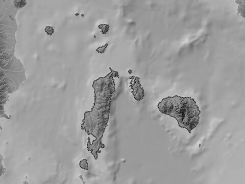 Romblon, Philippines. Grayscale. No legend