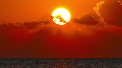 beauty landscape with sunrise over sea