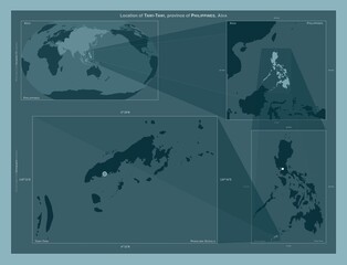 Tawi-Tawi, Philippines. Described location diagram