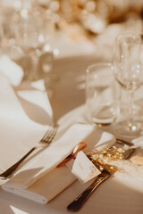 Table de réception de mariage