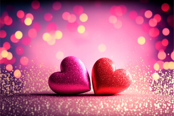 Valentine's Day Big Hearts with a Copy Space, Love is Love, Gift for Your Loved Ones
