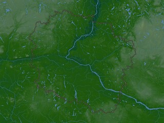 Kujawsko-Pomorskie, Poland. Physical. No legend