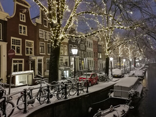 snowy amsterdam