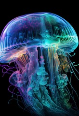 Magical Jellyfish Illuminations. Generative AI