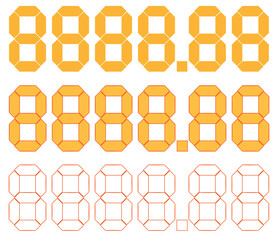 Digital number template. vector illustration