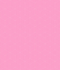 Fototapeta premium Light pink 3d cubes on pink background, seamless pattern. Abstract and modern geometric background with repeating pattern.