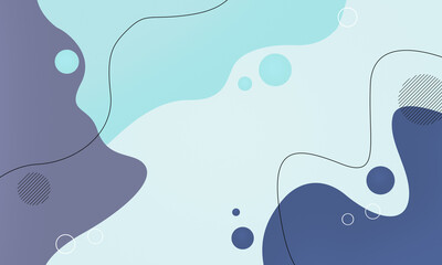 Abstract flat liquid style design background with pastel and muted blue colors. Abstract high resolution full frame multi-colored background with copy space.