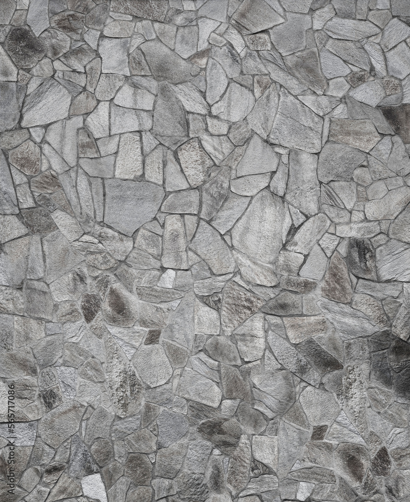Aufkleber front view of stone wall made of weathered stone slates. abstract high resolution full frame texture