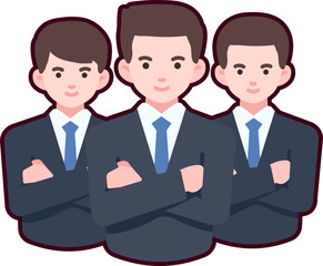 Best team business resource teamwork community smart looking company Flat with Black Sticker