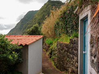 Village accessible only by footpath on San Miguel island in the Azores Portugal. 