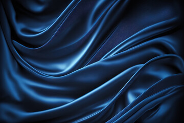 Fototapeta premium Abstract background in dark color, luxury silk fabric, generative ai