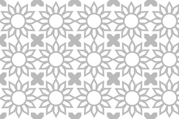 Decorative Seamless  pattern with geometric shape,  vector illustration