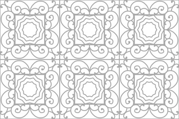 Decorative Seamless  pattern with geometric shape,  vector illustration
