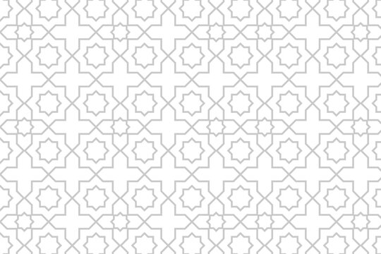 Decorative Seamless  pattern with geometric shape,  vector illustration