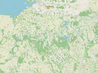 Warminsko-Mazurskie, Poland. OSM. No legend