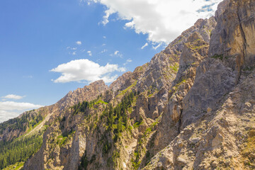 Drone photography of mountain peaks