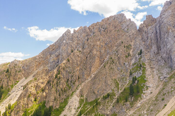 Naklejka na ściany i meble Drone photography of mountain peaks