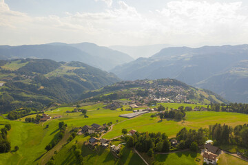 Fototapeta premium Drone photography of small mountain town
