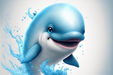 cute dolphin - generative ai