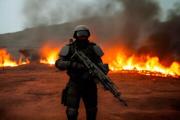 Naklejka premium Space Commander