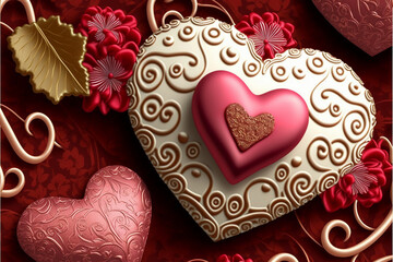 Heart candies Valentine's Day