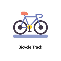 Bicycle track vector Flat Icons. Simple stock illustration stock illustration