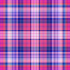 Nautical gingham in coastal beach house check fabric tile. Seamless red blue white sailor flannel textile tartan repeat swatch.