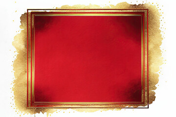 Red and gold frame, Generative AI