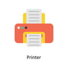 Printer vector Flat Icons. Simple stock illustration stock illustration