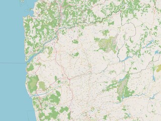 Naklejka premium Viana do Castelo, Portugal. OSM. No legend