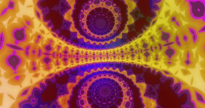 Colorful animated VJ loop. Abstract flashing neon elements. High quality 4k footage