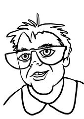 person with a big glases on face