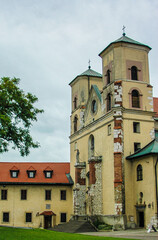 Benedictine Abbey in Tync, Krakow, Poland on a cloudy day