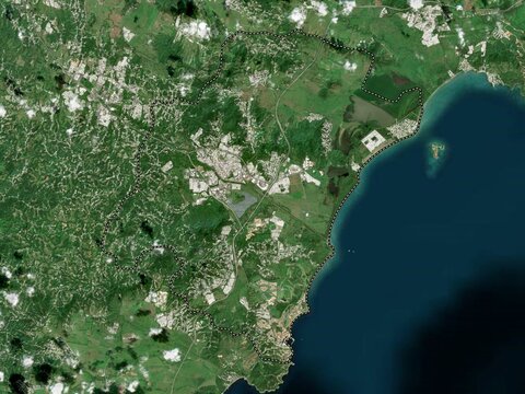 Humacao, Puerto Rico. Low-res satellite. No legend