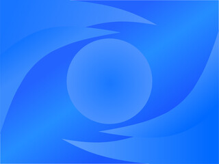 blue gradient colored abstract background. with a circle in the middle and a wave that looks like an eye.