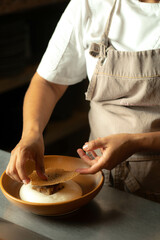 barbacoa de borrego con chicharron y crema espumosa platillo gourmet mexicano 