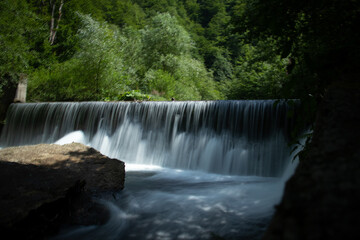 Waterfall clear water, beautiful nature