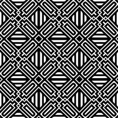 
Vector pattern in geometric ornamental style. Black and white color.Seamless repeat pattern.Simple geo all over print block for apparel textile, ladies dress, fashion garment, digital wall paper.