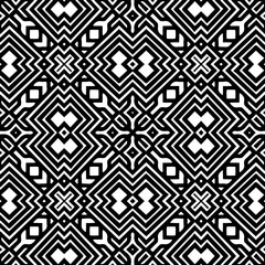 
Vector pattern in geometric ornamental style. Black and white color.Seamless repeat pattern.Simple geo all over print block for apparel textile, ladies dress, fashion garment, digital wall paper.