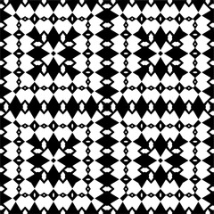 
Vector pattern in geometric ornamental style. Black and white color.Seamless repeat pattern.Simple geo all over print block for apparel textile, ladies dress, fashion garment, digital wall paper.