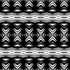 
Vector pattern in geometric ornamental style. Black and white color.Seamless repeat pattern.Simple geo all over print block for apparel textile, ladies dress, fashion garment, digital wall paper.