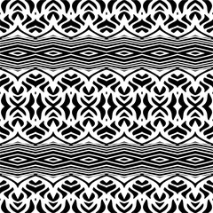 
Vector pattern in geometric ornamental style. Black and white color.Seamless repeat pattern.Simple geo all over print block for apparel textile, ladies dress, fashion garment, digital wall paper.