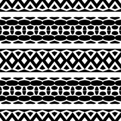 
Vector pattern in geometric ornamental style. Black and white color.Seamless repeat pattern.Simple geo all over print block for apparel textile, ladies dress, fashion garment, digital wall paper.