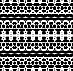 
Vector pattern in geometric ornamental style. Black and white color.Seamless repeat pattern.Simple geo all over print block for apparel textile, ladies dress, fashion garment, digital wall paper.